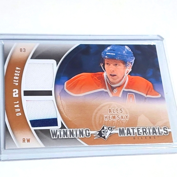 Ales Hemsky Upper Deck Game Worn Winning Materials Jersey Card Edmonton Oilers - Picture 1 of 2